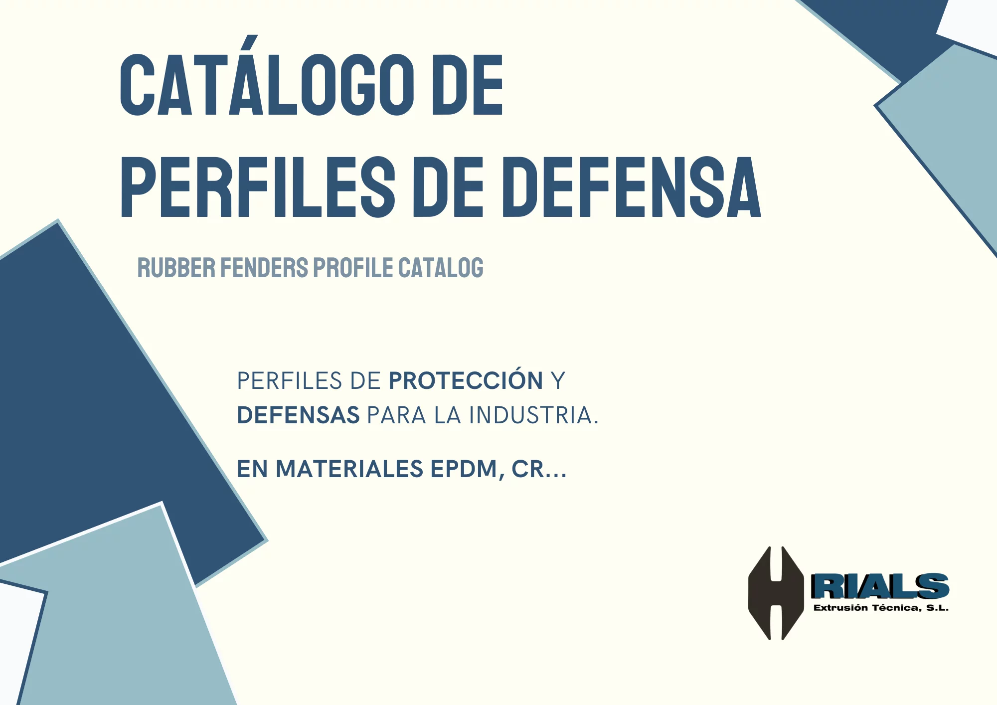 Listado de perfiles de goma de protección y defensa