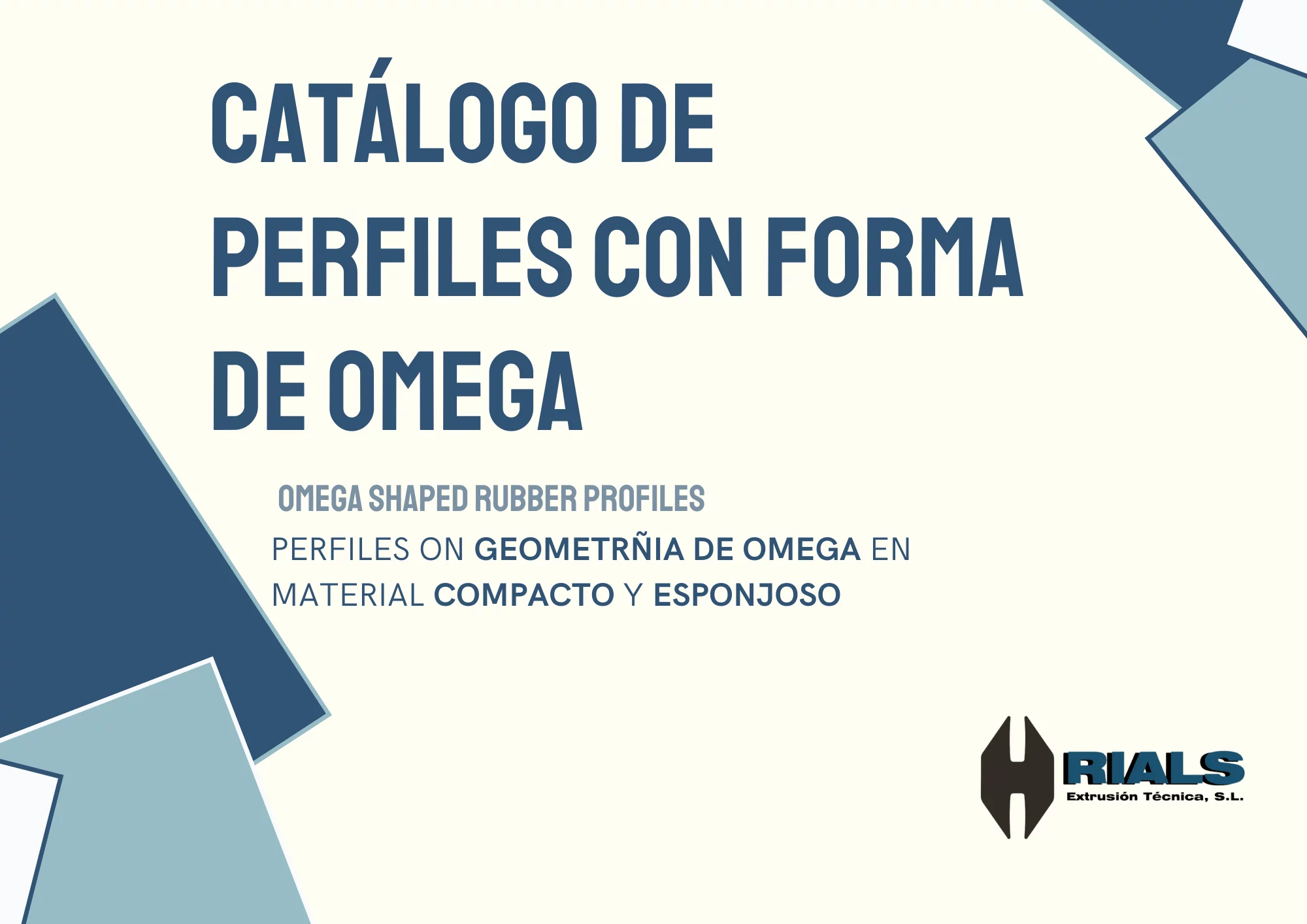 Listado de perfiles de goma con forma Omega